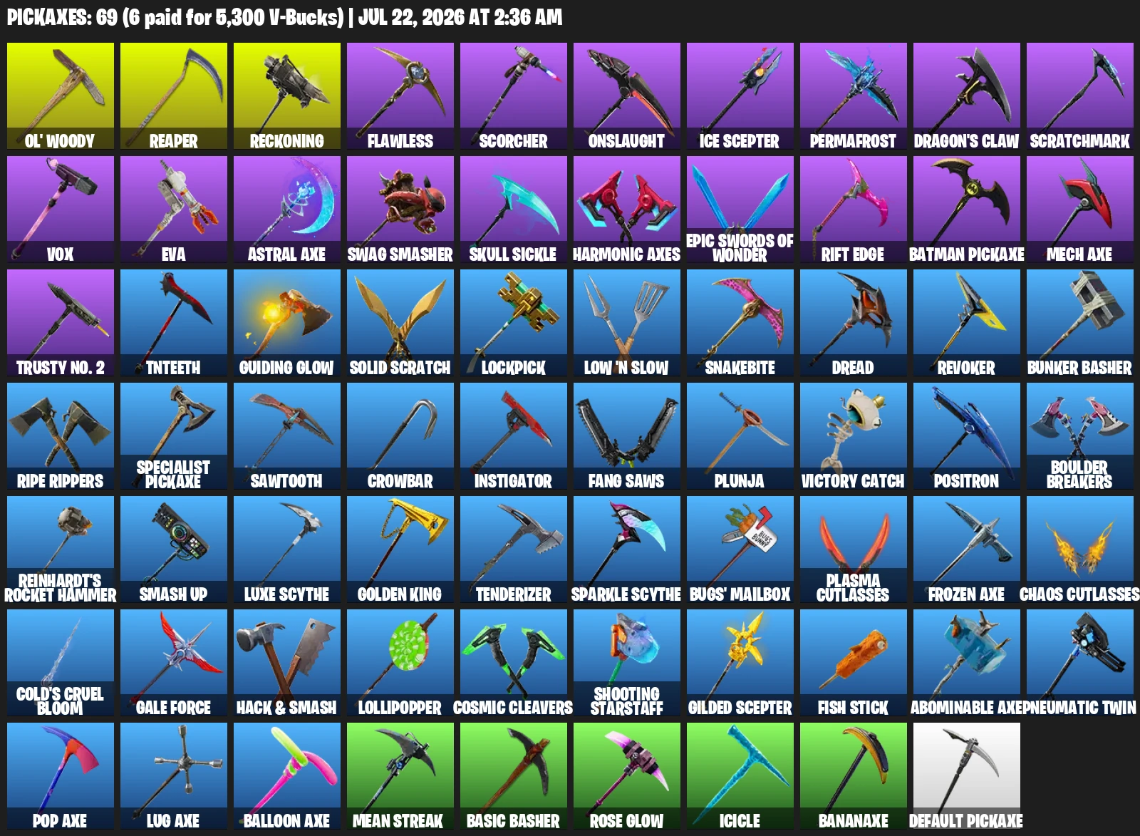 110 Skins | OG STW + IKONIK + The Reaper + Travis Scott + Trailblazer + Clutch